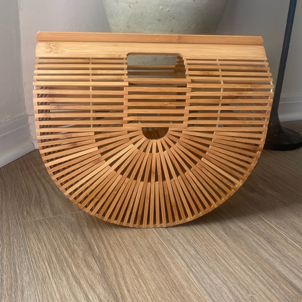 Large Womens Bamboo Handbag Handmade